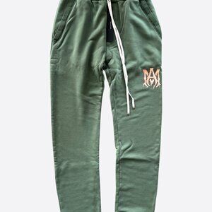 Amiri Green & Peach MA Watercolor Logo Sweatpants